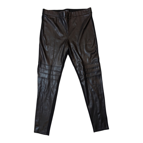 Dynamite Stretch Pleather Black Skinny Pant Women's Large - Picture 1 of 7